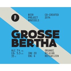 Grosse Bertha 7,5% (Vat 20L)