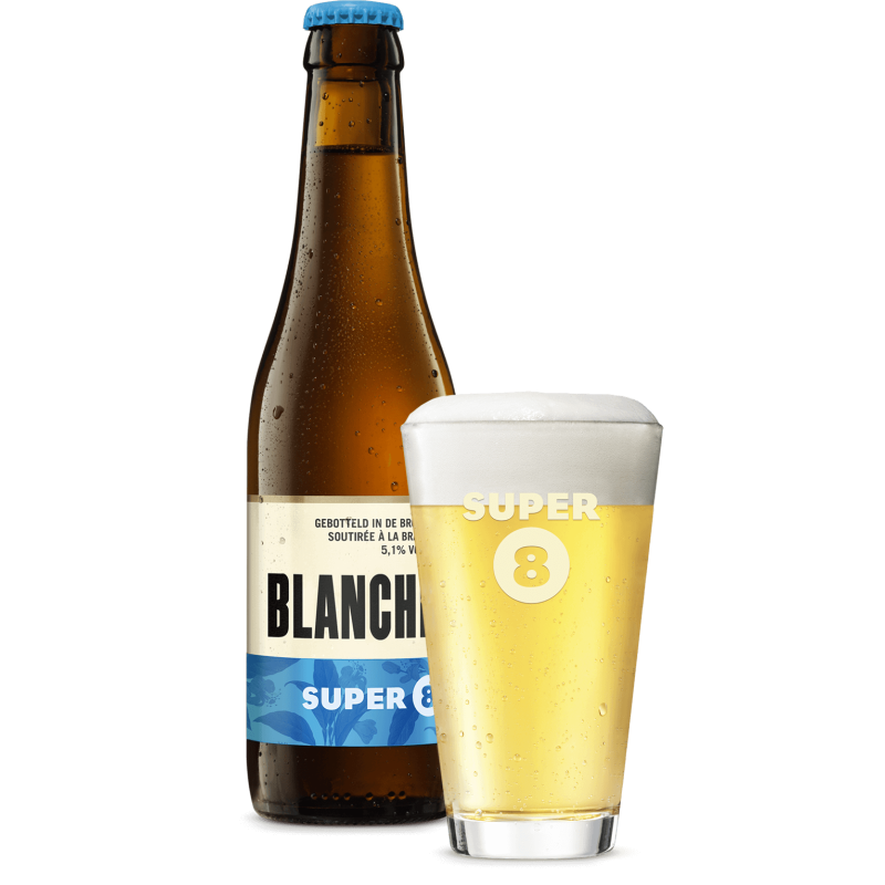 Super 8 Blanche 5,1% (Casier de 24 x 33cl)