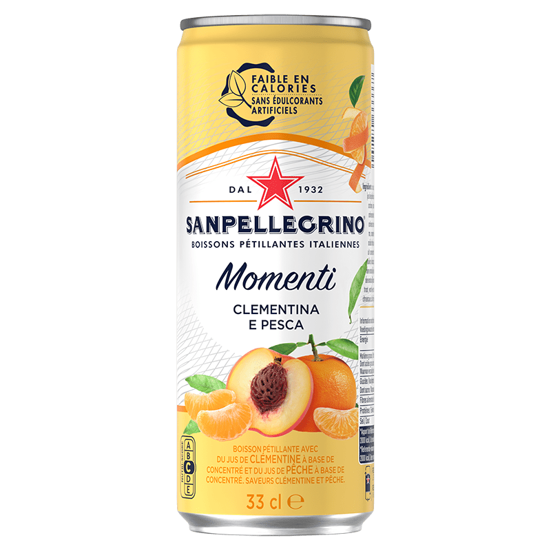 San Pellegrino Momenti peche (24 x 33cl blik)