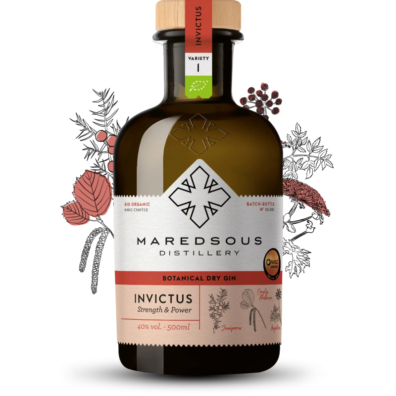 Maredsous Invictus Bio Gin - 40% vol 1L