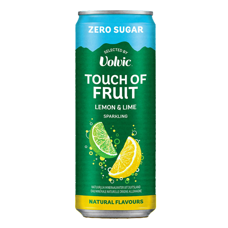 Volvic Touch of Lemon Lime Sparkling (24 x 33cl canettes)