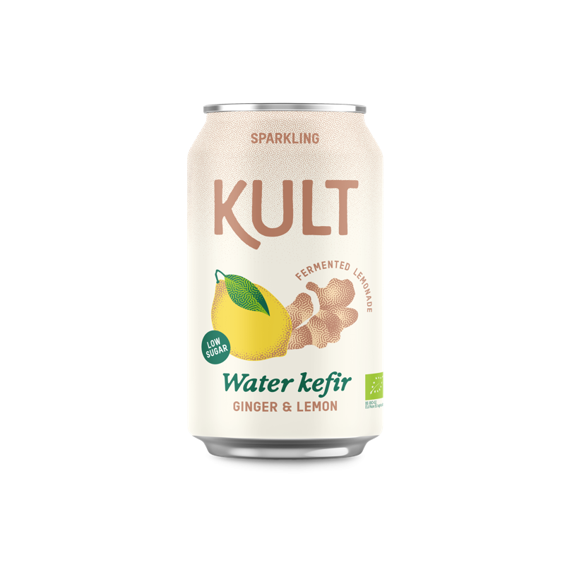 Kult kefir Ginger & Lemon (12 x 33cl blik)