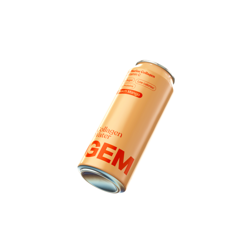 GEM Collagène - Peach Mango (12 x 25cl Canettes)