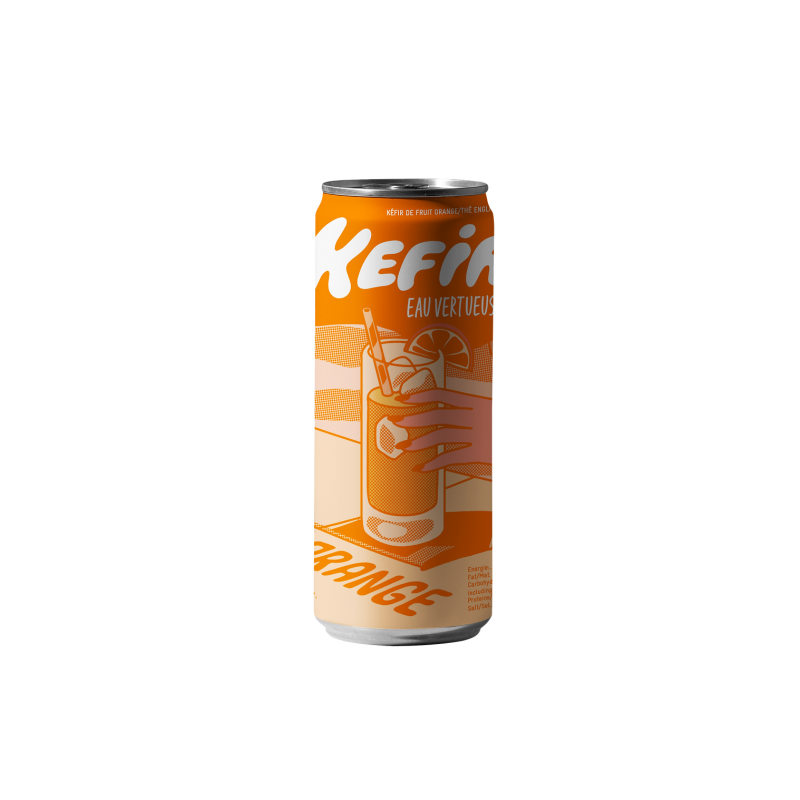 Kefir Eau Vertueuse - Orange (12 x 25cl Canettes)