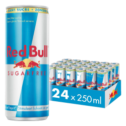 Red Bull sans sucre (24 x 25cl Canettes)