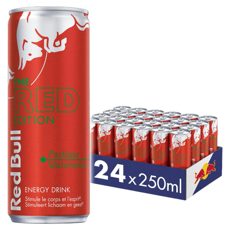 Red Bull Red Watermelon rouge (24 x 25cl blik)