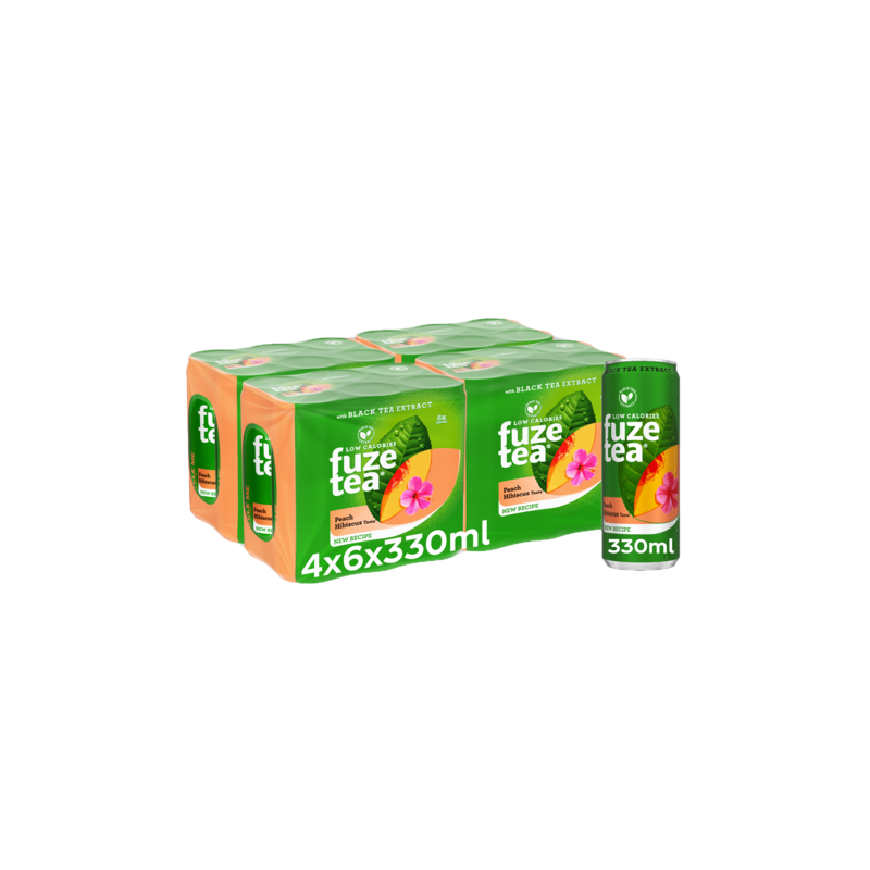Fuze Tea Peach Hibiscus (24 x 33cl blik)