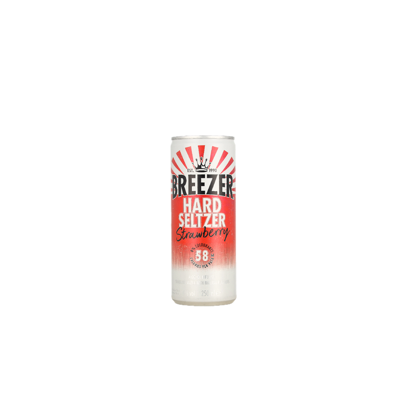 Breezer - Hard Seltzer Strawberry - 4% vol (12 x 25cl canettes)