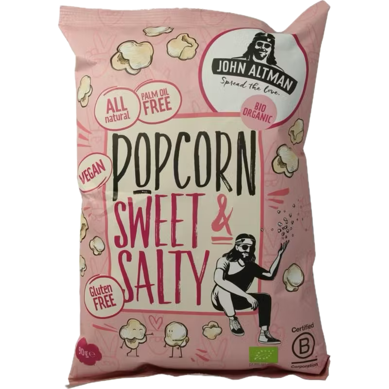 John Altman Popcorn Sweet & Salty Bio (10 x 90gr)